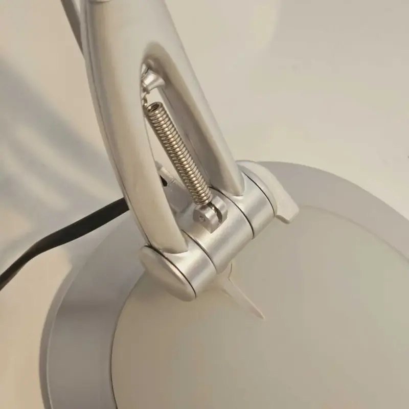 Foto 5 klemlamp bureaulamp zilver wit G9 LED 3 standen