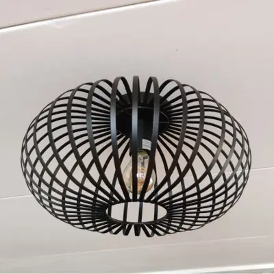 Foto van Agli plafondlamp zwart 40cm pl 9004 z