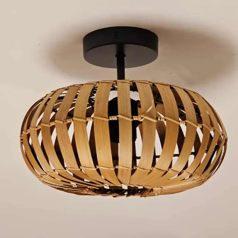 Foto 1 Plafondlamp bamboe ufo 30cm 510710