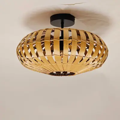 Foto van Plafondlamp bamboe ufo 40cm 510711