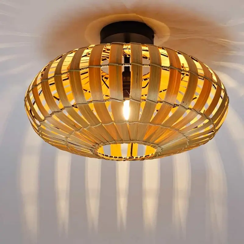 Foto 2 Plafondlamp bamboe ufo 40cm 510711