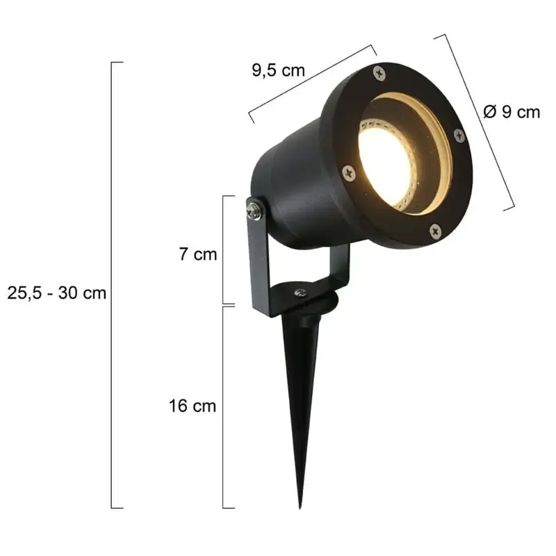 Foto 6 Buitenlamp Nova 1502ZW Zwart Buitenlampen 1502ZW