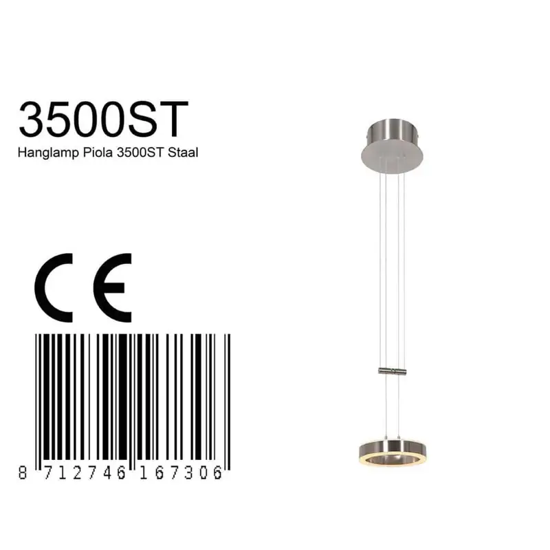 Foto 7 Hanglamp Piola 3500ST Staal Piola 3500ST