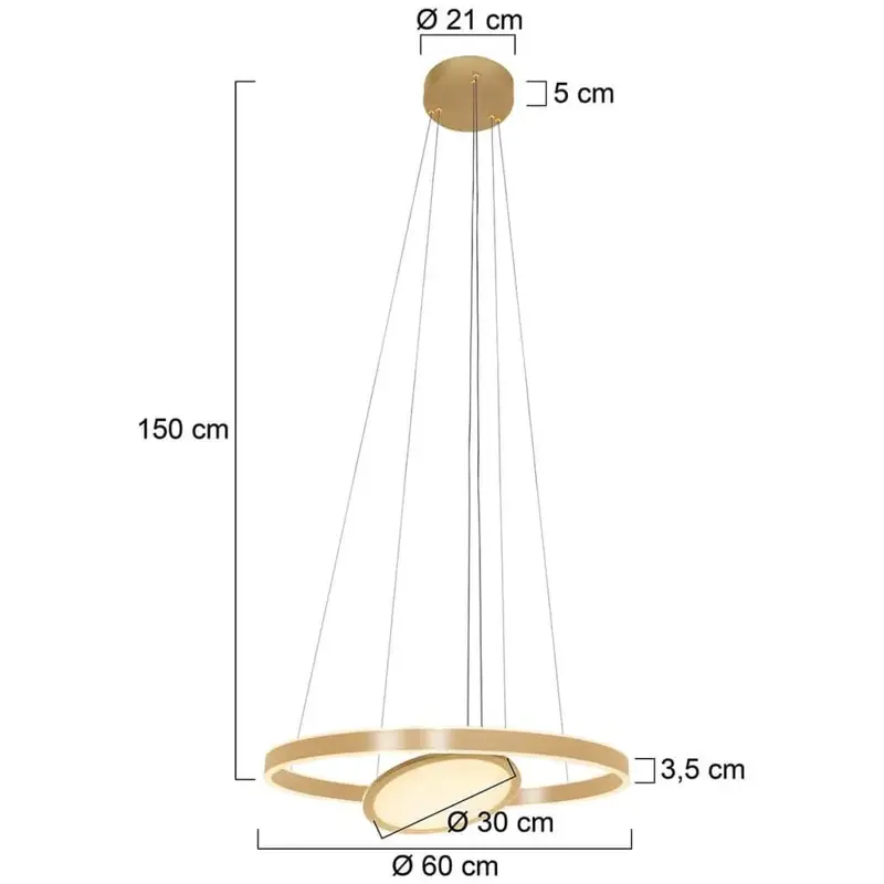 Foto 7 Hanglamp Ringlux 3514GO Goud Ringlux 3514GO