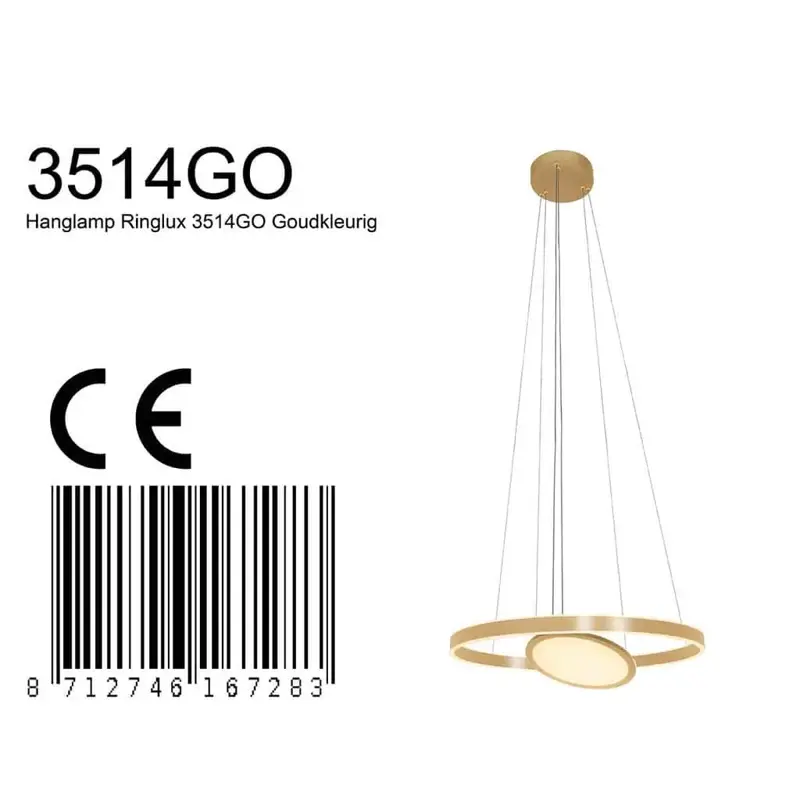 Foto 8 Hanglamp Ringlux 3514GO Goud Ringlux 3514GO