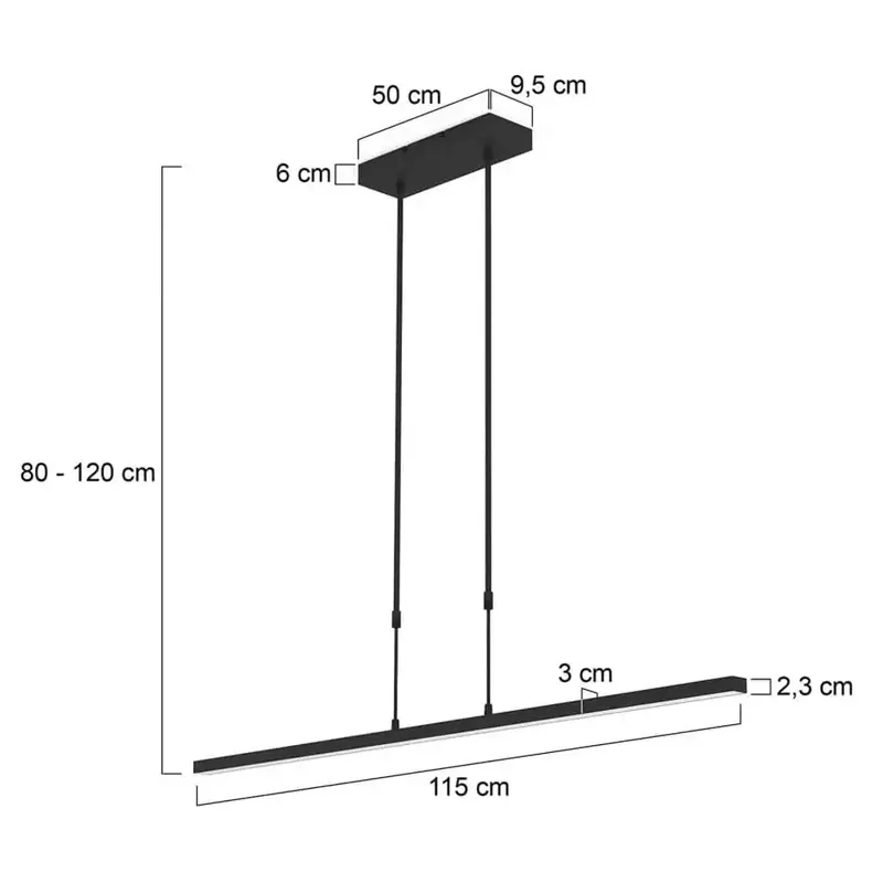 Foto 5 Hanglamp Bande 3319ZW Zwart Bande 3319ZW
