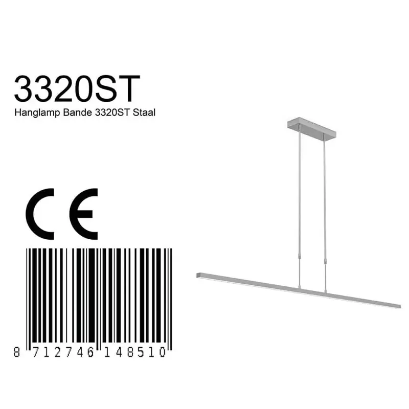 Foto 3 Hanglamp Bande 3320ST Staal Bande 3320ST