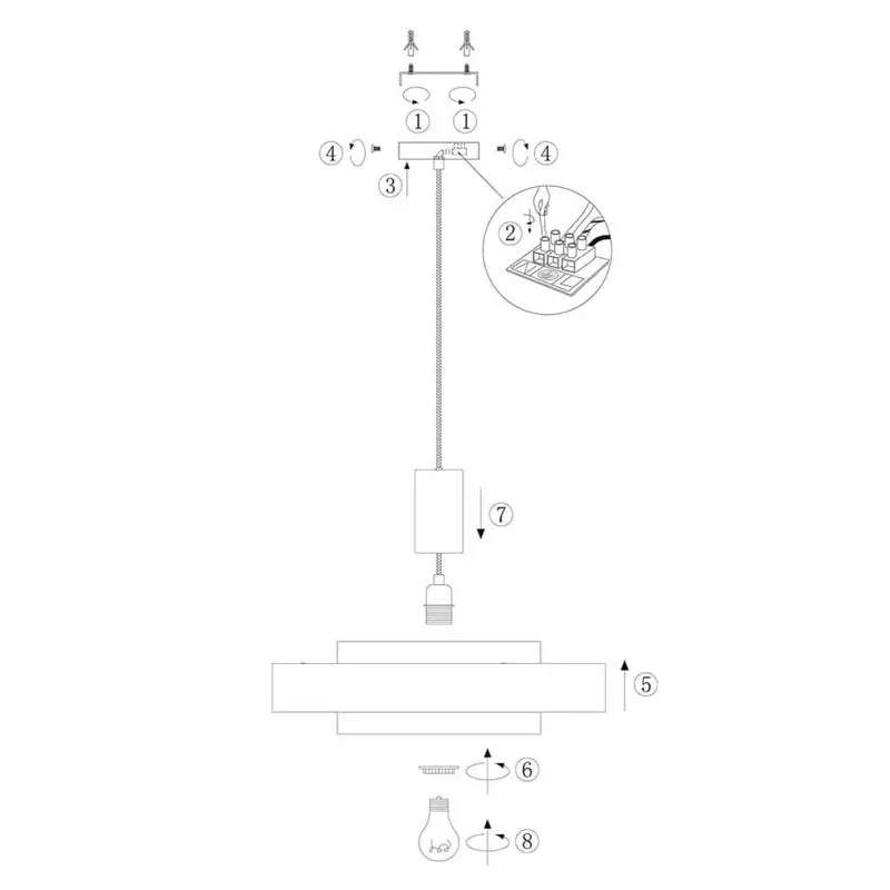 Foto 8 Hanglamp Flinter 3329ZW Zwart Flinter 3329ZW