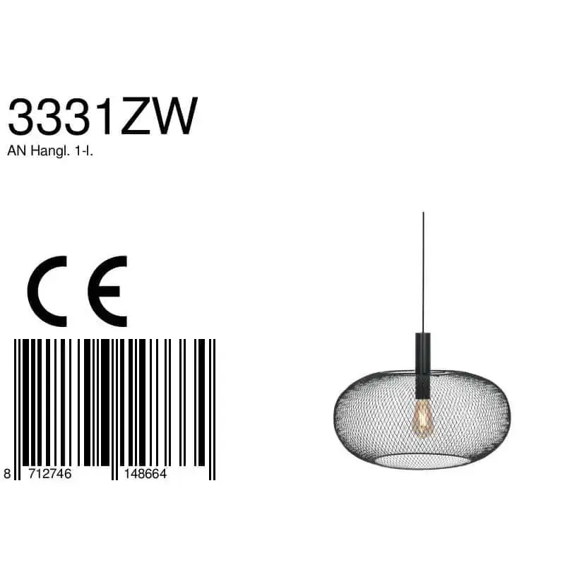 Foto 7 Plafondlamp Cloud 3331ZW Zwart Cloud 3331ZW
