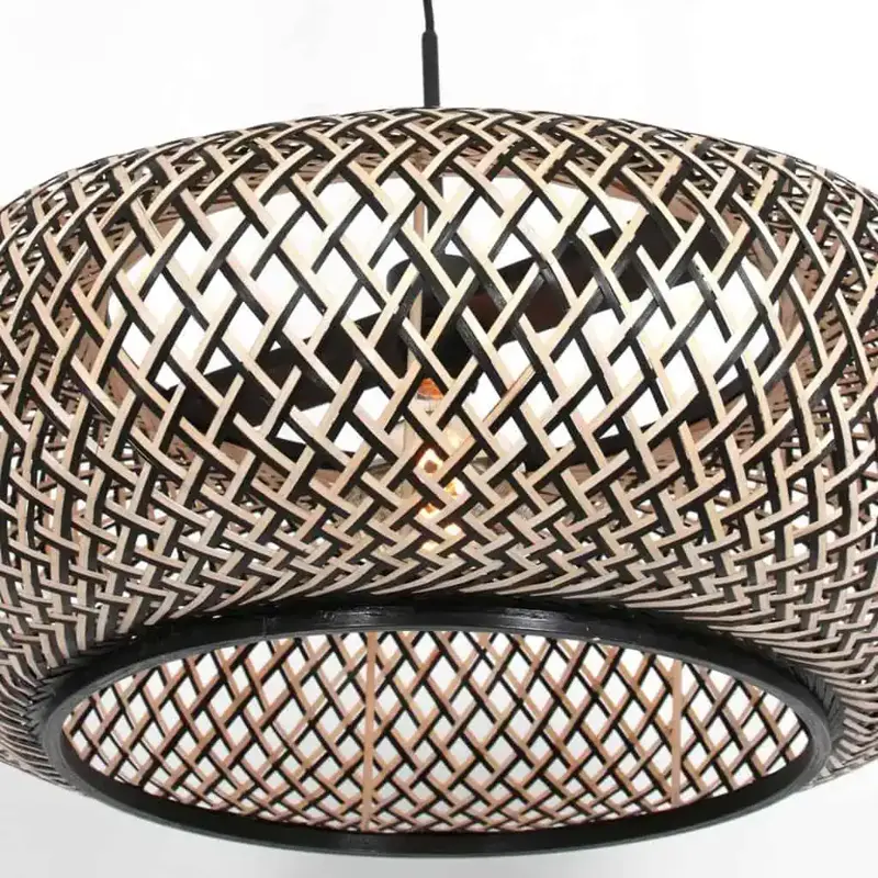 Foto 12 Hanglamp Maze 3602ZW+K2001HS Zwart-(Zwart-Bruin) Maze 7506ZW