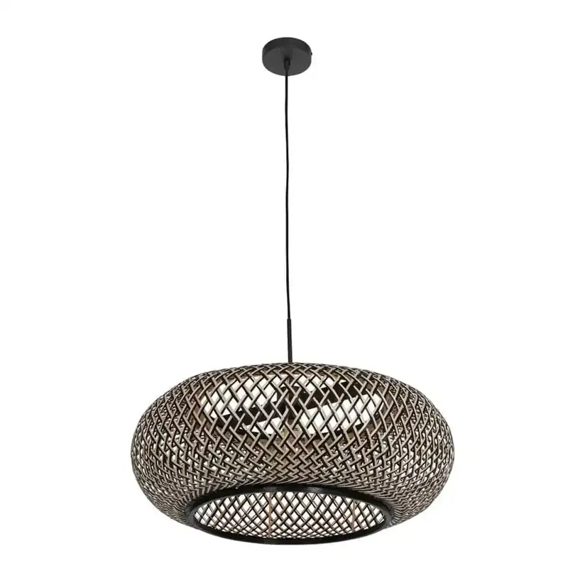 Foto 9 Hanglamp Maze 3602ZW+K2001HS Zwart-(Zwart-Bruin) Maze 7506ZW