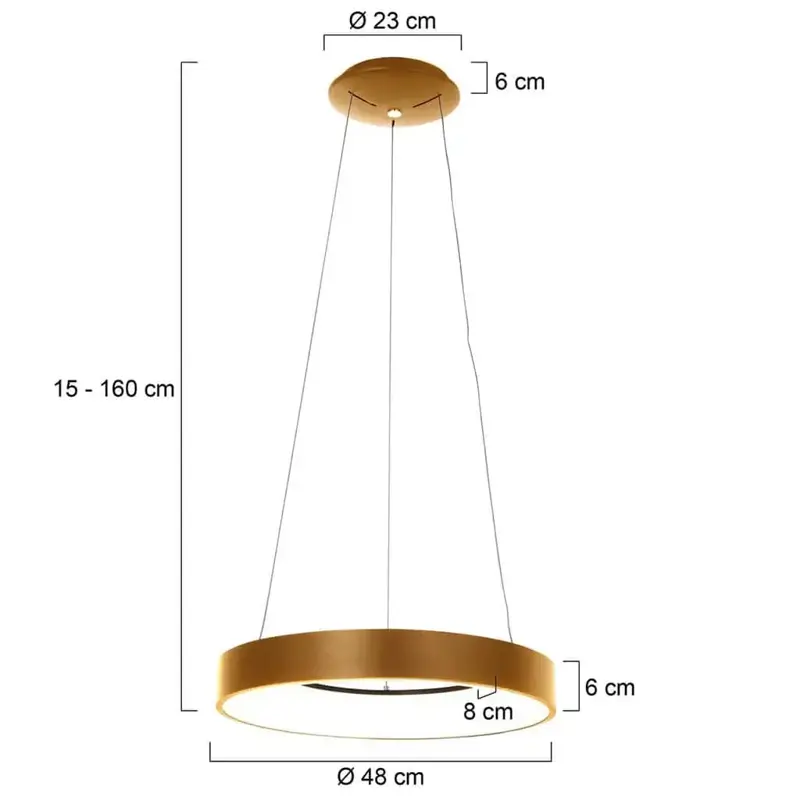 Foto 5 Hanglamp Ringlede 2695GO Goud Ringlede 2695GO
