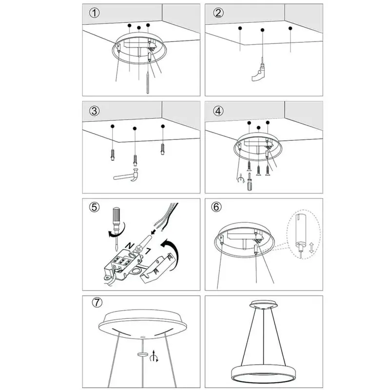 Foto 9 Hanglamp Ringlede 2695W Wit Ringlede 2695W