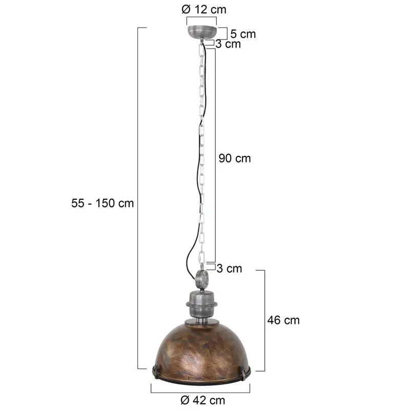 Foto 7 Hanglamp Bikkel 7586B Bruin Bikkel 7586B