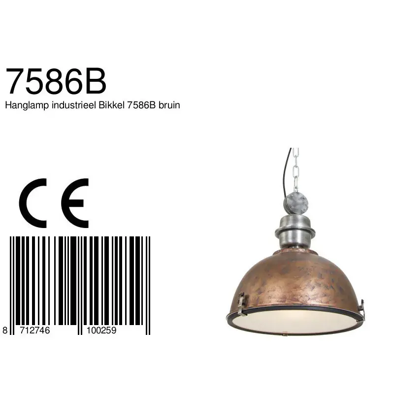 Foto 8 Hanglamp Bikkel 7586B Bruin Bikkel 7586B