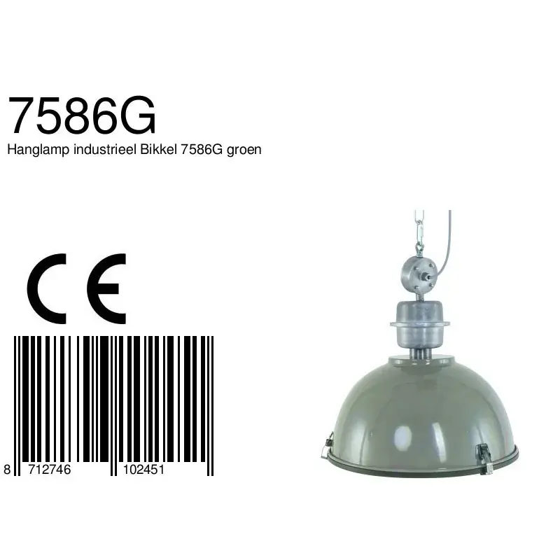 Foto 7 Hanglamp Bikkel 7586G Groen Bikkel 7586G